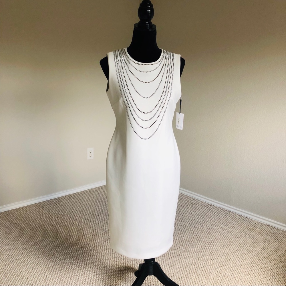 NWT Calvin Klein Sparkle & Shine White Dress